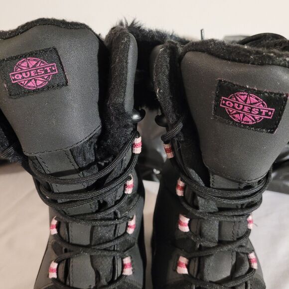 Wmns Quest Black/purple Thinsulate Snow Boots Sz 8 - Picture 2 of 11